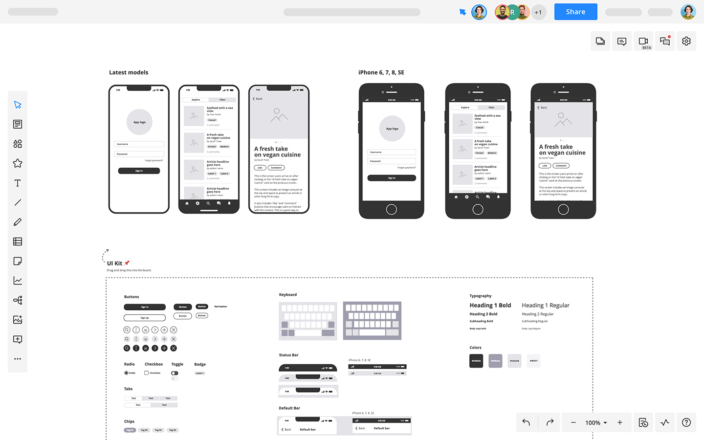 iOS Wireframe