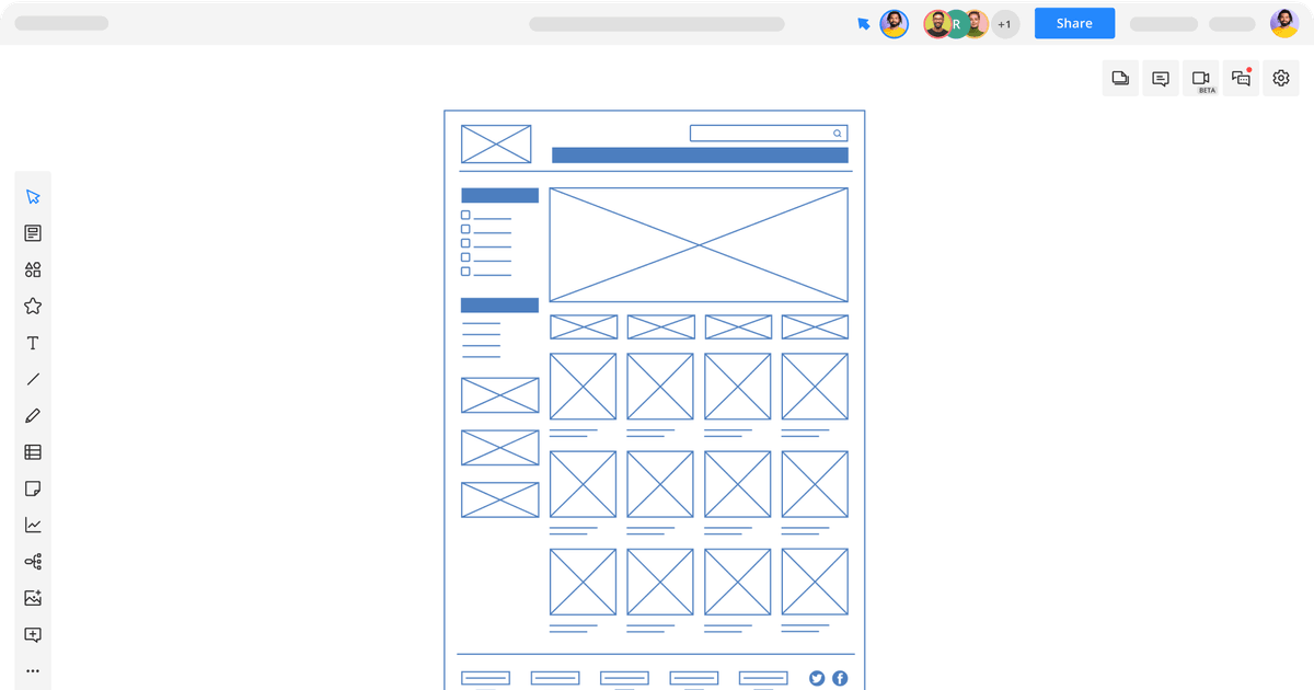 Hand Drawn Wireframe