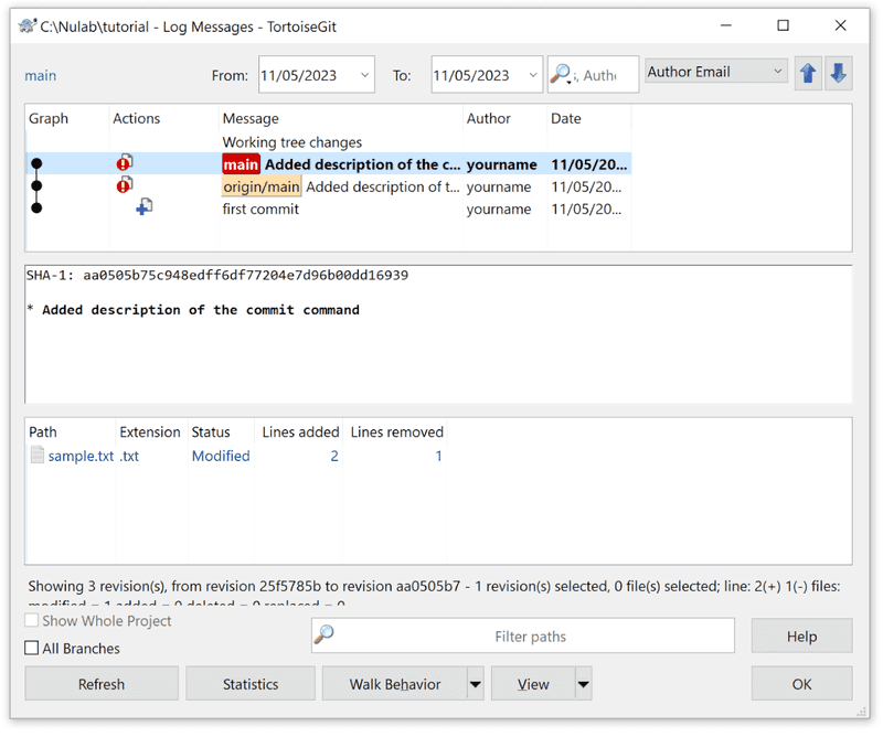 Record the status of commit index