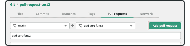 Click "Add pull request"