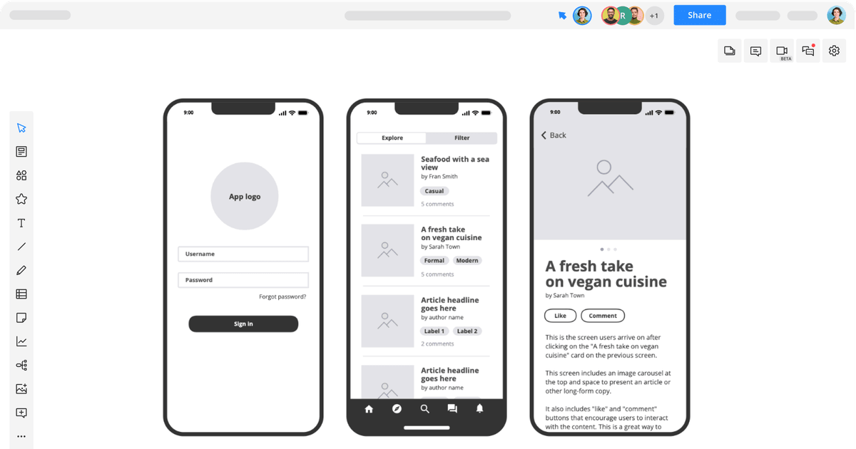 iOS Wireframe