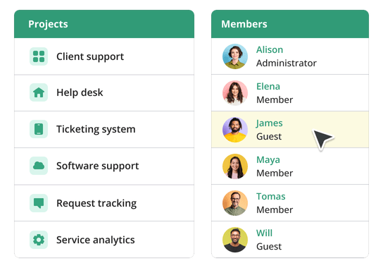 Secure access and role-based permissions