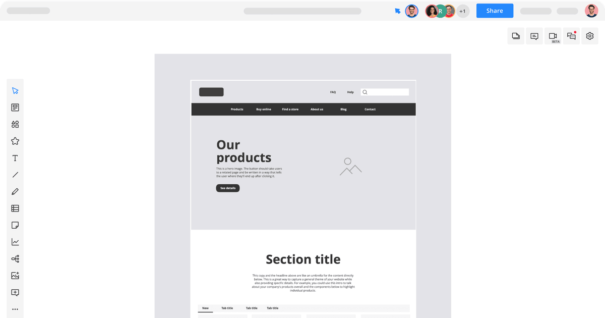 Landing Page Wireframe